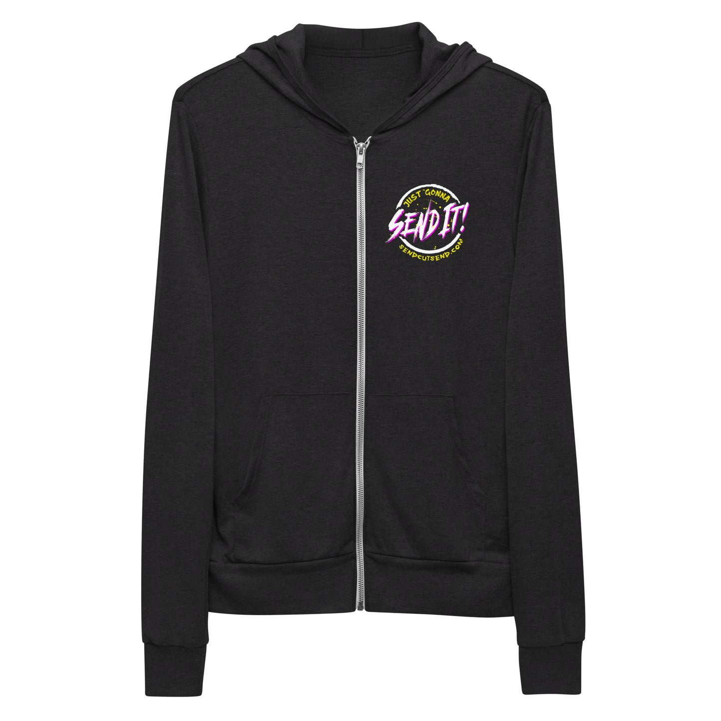 Neon Send it Unisex Zip Hooded Tee